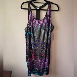 VENUS Sequin Dress - Purple and Black NWT XL